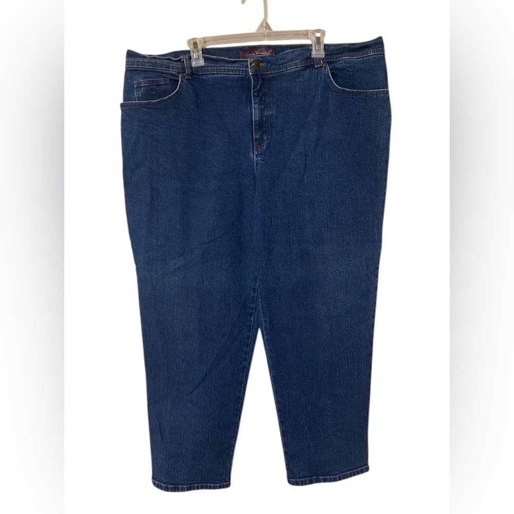 Gloria Vanderbilt Amanda Blue Jeans Women’s 24W Short Tapered Leg Stretch Comfy